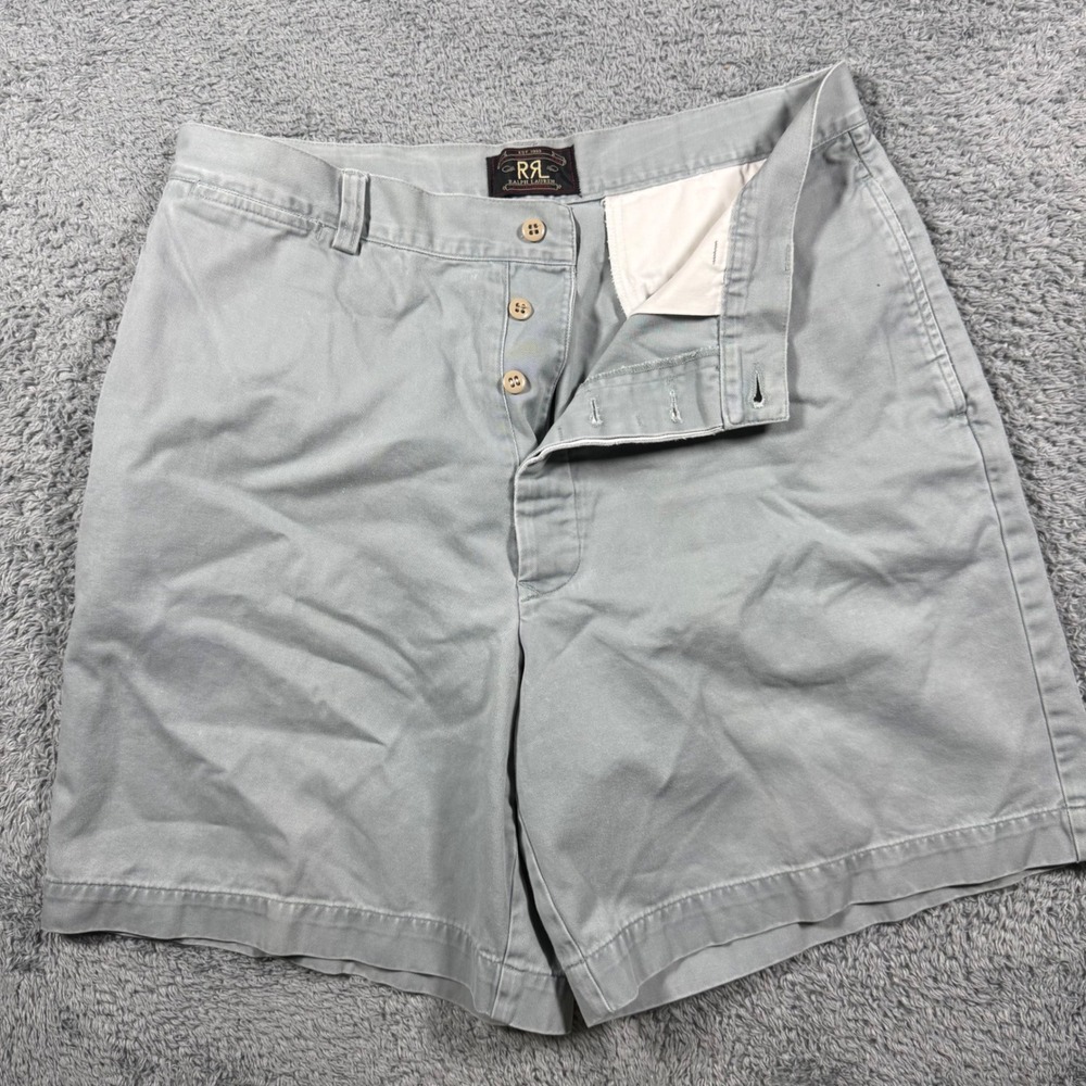 Double RRL Ralph Lauren Chino Shorts Mens 32x8 Button Fly Cotton High Quality